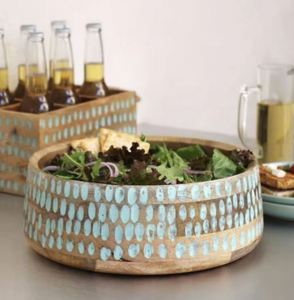 Bol en bois de texture de haute qualité pour buffet dîner saladier décorations de mariage décor de table article 2024 - Product Image 2