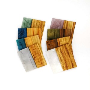 Posavasos ecológicos de madera y resina recién llegados para tipos de tazas Posavasos naturales personalizados para tipos de tazas - Product Image 2