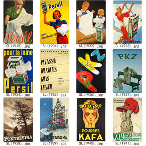 Design personnalisé classique rétro impression métal bureau ou café art mural suisse nature tactile étain affiche drôle plaque métal - Product Image 3