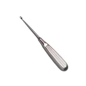 Brun Os Curette Ronde Cuillère Pointue 17cm Poignée Creuse Arbre Droit Coupe Ovale En Acier Inoxydable Instruments Chirurgicaux Orthopédiques - Product Image 2