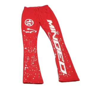 Pantalon de survêtement unisexe évasé de haute qualité, en velours, surdimensionné, uni, hiver, 100% coton, à capuche, polaire, grande taille - Product Image 4