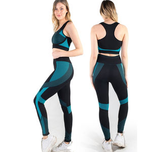 Ensembles de yoga et de fitness pour femmes, solides, grande taille, imperméables, de haute qualité, 2 pièces, vente chaude - Product Image 6