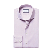 Chemise habillée élégante pour homme, coupe ajustée, manches longues, 100 % coton teint en fil, respirante, à carreaux, pour le bureau et les affaires, OEM/ODM Bangladesh