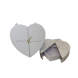En stock (se acepta personalizado) alta calidad estampado en caliente corazón doble caja de regalo abierta Set <span class=keywords><strong>2</strong></span> Caja de flores flor corazón caja de embalaje de regalo - Product Image 2