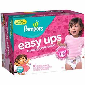 Pampers ชุดชั้นในผ้าฝ้ายแบบใช้แล้วทิ้งสำหรับเด็กผู้หญิงขนาด4 2T-3T 26