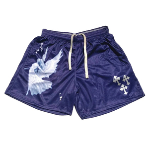 Pantalones cortos de malla estampados para hombre 100% algodón personalizados al por mayor diseño completamente sublimado con doble forro - Product Image 3
