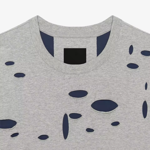 Oversized Distress Heavyweight 100% Cotton Men's t Shirts Distressed Men T Shirt - Product Image 2