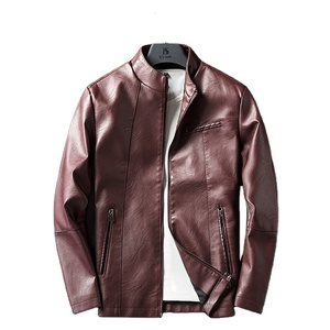 Chaqueta de Cuero para Hombre, Marca de Moda, Precio Económico, Venta al Por Mayor, Personalizada, Cuello Alto, Alta Calidad, Impermeable y Ecológica - Product Image 2