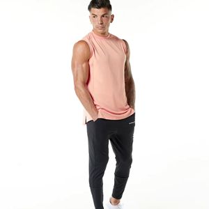Coupe fuselée sans manches, rehausseur Physique, emmanchures, torse allongé, 100% coton, Cheeky Corel, col montant, haut sans manches de qualité supérieure - Product Image 4