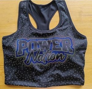 Top Deportivo de Animadoras con Pedrería Completa para Práctica - Product Image 1