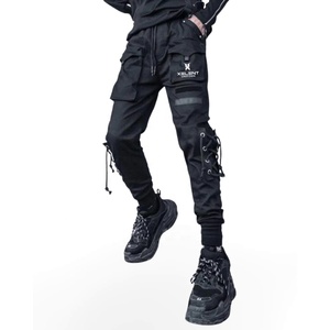 Streetwear noir pour hommes Techwear Cyberpunk extérieur pantalon cargo lourd pantalon Ninja tactique imperméable OEM - Product Image 1