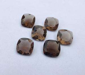 Calidad de exportación Premium 100% Cuarzo ahumado natural Forma de cojín Corte facetado Calibrado Piedras preciosas genuinas sueltas a precio mayorista - Product Image 5