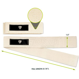 Correas de levantamiento de algodón extra largas para una mejor sujeción del barra y un rendimiento máximo de tracción, correas de levantamiento para entrenamiento en gimnasio. - Product Image 2