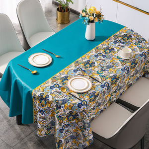 Wholesale Ethnic Wind <strong>Oval</strong> Tablecloth Waterproof Anti-oil Anti-scalding PVC Tablecloth Coffee <strong>Table</strong> <strong>Cloth</strong> - Product Image 5