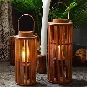 Unique Vintage Handcrafted Wood <b>Silver</b> <b>Candle</b> <b>Holder</b> Luxury Lantern Home Decor Table Decor Wedding Easter Customized Colors - Product Image 1