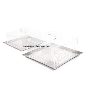 ชุดถาดช็อคโกแลตทรงสี่เหลี่ยมโลหะถาดช็อคโกแลตดีไซน์เนอร์แบบแฮนด์เมด2ชิ้น - Product Image 2