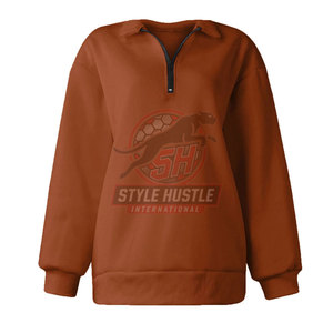 Sudaderas de media cremallera para mujer de alta calidad, estilo urbano, a la moda y oversize - Product Image 3
