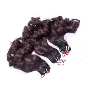 Mechones de colores personalizados ondulados superdoblemente dibujados de la mejor calidad de 100% cabello humano vietnamita con precio al por mayor - Product Image 4