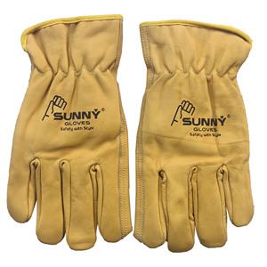 Gants de pilote de jardin de haute qualité multifonctions Logo personnalisé en cuir de sécurité extérieur travail gants d'hiver - Product Image 1