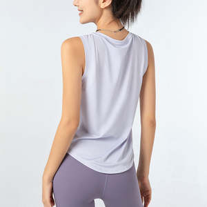 Mujeres Entrenamiento Running Tank Tops Yoga Chaleco Sin mangas Suelto Camisetas de secado rápido - Product Image 2