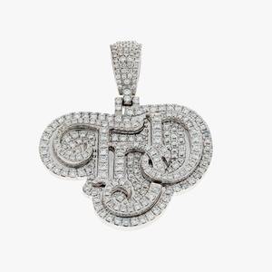 VVS Moissanite Hip Hop Pendentif Or Blanc Diamant Coupe Ronde Glace Out Bijoux Pendentif Pour Hommes Argent Sterling 925 - Product Image 3