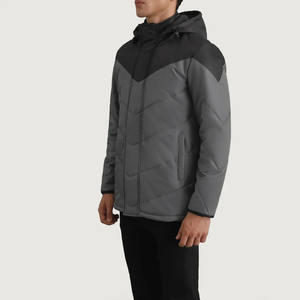 Veste d'hiver matelassée imperméable pour homme avec col montant, style streetwear, manteau d'extérieur personnalisable - Product Image 2