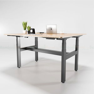Table de bureau modulable FlexiBamboo FB011 en bambou 1600x1600mm - Product Image 1