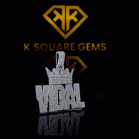 Pendentif personnalisable en moissanite VVS, argent sterling rhodié/doré, design géométrique, style hip-hop pour enfants, teste le test du diamant