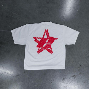 T-shirt vintage avec logo imprimé personnalisé 250 g/m² 100% coton lourd délavé au soleil Streetwear T-shirt surdimensionné lavé à l'acide Coupe décontractée - Product Image 5