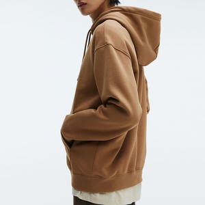 Sudadera con Capucha para Hombre, Venta Caliente, Otoño Invierno, Color Sólido Personalizado, 100% Algodón, Cortavientos, Ecológica, Informal, de Forro Polar - Product Image 3