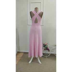 Vestido Maxi de Viscosa para Mujer de Jane's con Detalle Cruzado en la Espalda, Cuello Redondo, Silueta en A, Sin Mangas, Cómodo para Uso Diario - Product Image 4