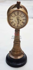 เครื่องยนต์เรือโบราณโทรเลขย้อนยุคการเดินเรือทองเหลือง & ไม้ของสะสม - Product Image 4