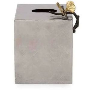 Elegante caja de pañuelos de mariposa Ginkgo, caja de pañuelos de Metal de primera calidad, dispensador de pañuelos, caja de almacenamiento de servilletas para encimera de oficina en casa - Product Image 2