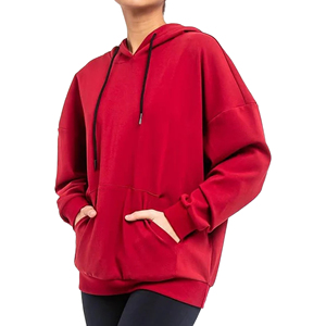 Oversized Heavyweight Cotton Blend Winter Hoodie for Women Custom Embroidery Option <b>Distressed</b> Hem Relaxed Streetwear Fit Lined - Product Image 6