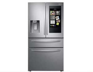 MEILLEUR PRIX Réfrigérateur à portes françaises 4 portes de 28 pieds cubes avec écran tactile en acier inoxydable - Product Image 1