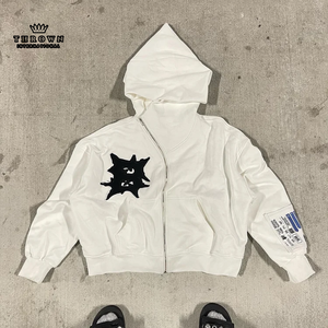 Última Tendencia, Sudadera con Capucha y Cremallera, 100% Algodón de Calidad, Clásica, Color Personalizado, Corte Holgado, Bordada, 340-460 Gsm, Manga Larga - Product Image 2