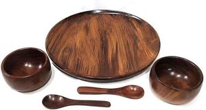 Ensemble de dîner moderne 5 pièces en bois d'acacia de la meilleure qualité aux prix d'usine les plus bas - Product Image 2