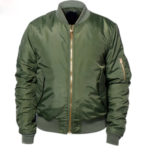 Bomber en satin Letterman Baseball Veste en satin noir pour homme Veste de baseball en satin brodé pour homme - Product Image 1