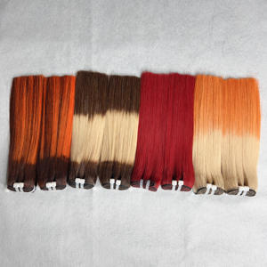 Couleur piano sans enchevêtrement 8-40 pouces sans perte d'os faisceaux droits 100% extensions de cheveux humains alignés sur les cuticules - Product Image 5