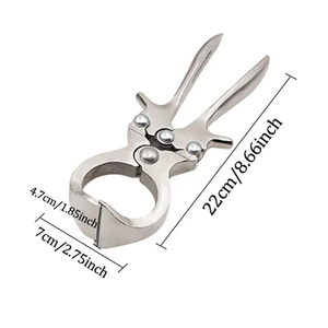 Pinzas Veterinarias Manuales Reutilizables de Acero Inoxidable de Alta Calidad para Castración sin Sangre de Ovejas y Cabras, Castrador Burdizzo OEM - Product Image 6