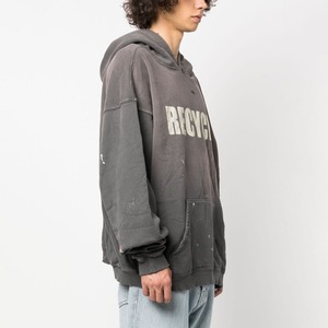 Sudaderas con capucha desgastadas de gran tamaño personalizadas de estilo callejero Sudaderas con capucha desgastadas de hombre de invierno a granel lisas en blanco - Product Image 4