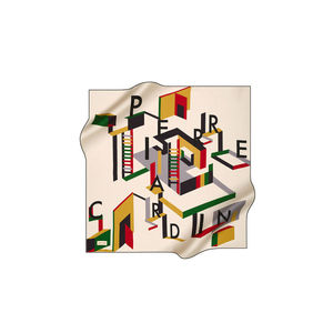 Geometric Patterned 90x90 Silk Twill <b>Square</b> <b>Scarf</b> - Product Image 1