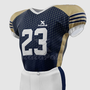 ชุดยูนิฟอร์มอเมริกันฟุตบอลผู้ชายแบบสั่งทำพิเศษ ผ้าสแปนเด็กซ์/โพลีเอสเตอร์คุณภาพสูง ระบายอากาศได้ดี พิมพ์ลาย  ไซส์ใหญ่ แขนสามส่วน - Product Image 2