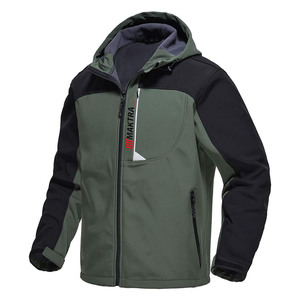 Veste Softshell à la mode pour hommes de haute qualité imperméable coupe-vent chaud demi Polyester vêtements de travail en plein air avec fermeture à glissière - Product Image 1