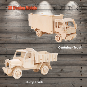 Excavadora de madera hecha a mano DIY, rompecabezas <span class=keywords><strong>3D</strong></span>, Kit de artesanía educativa STEM, regalo perfecto para niños, juguete de Ingeniería de Ciencia de cumpleaños - Product Image 4
