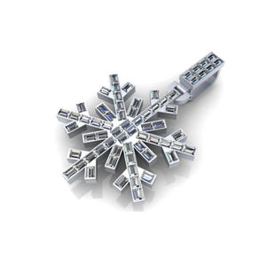 Pendentif flocon de neige personnalisé en argent 925 avec diamants Moissanite brillants glacés or plaqué rhodium Hip Hop bijoux fins cadeaux de charme - Product Image 1