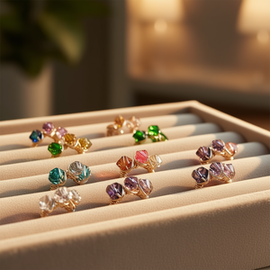 Gold Plated Wire Wrap <b>Crystal</b> Rings with Vibrant Beads Stylish Resale Appeal - Product Image 3