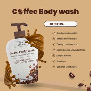 Gel douche nourrissant, blanchissant, hydratant et rafraîchissant au café - Product Image 1