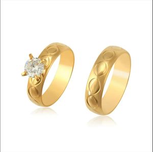 Pendientes de aro de oro sólido con diamantes de circonia cúbica de oro blanco para mujer, pendientes de solitario de corte redondo para boda, pendientes de gota de oro blanco - Product Image 4