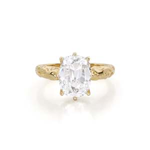Dazzling Old Mine Cushion Engagement <b>Ring</b> 3.12 Ct D-F VVS1-VS2 Lab Grown <b>Diamond</b> In 14K And 18K Gold Special Occasion Party Wear - Product Image 3